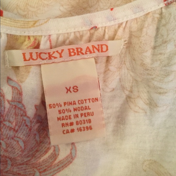 Lucky Brand ruffle butterfly print top - Picture 4 of 4